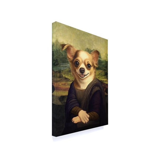 Mona Lisa Chihuahua Canvas