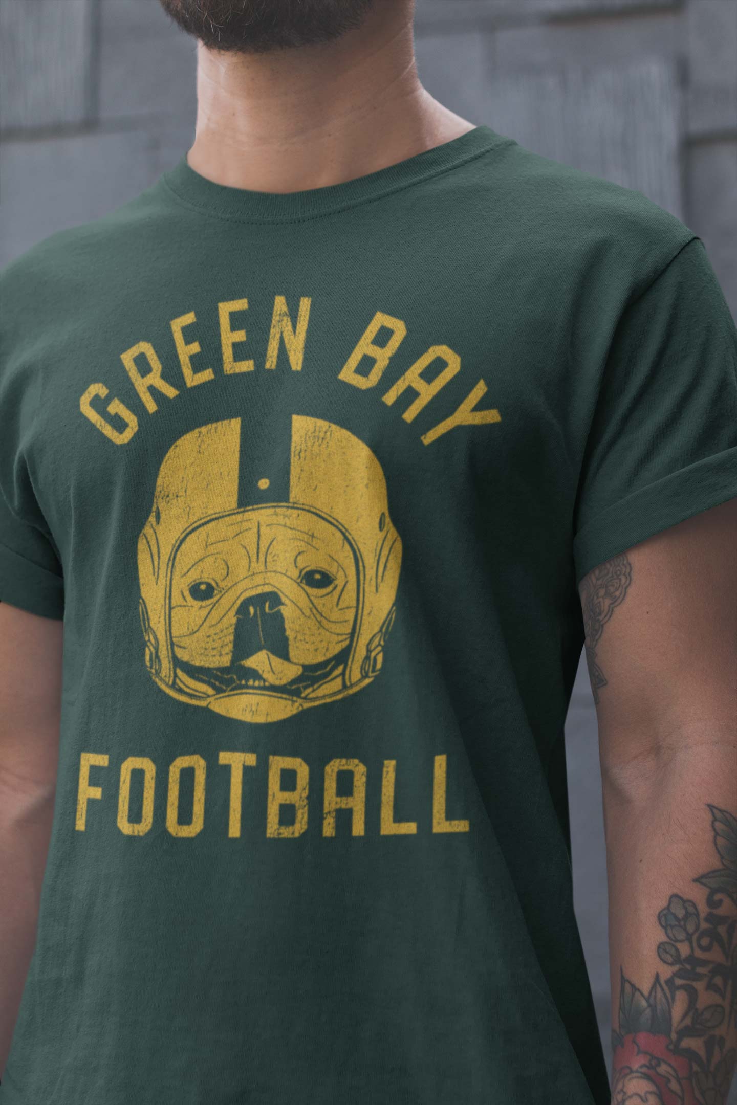 Green Bay Football French Bulldog T-Shirt