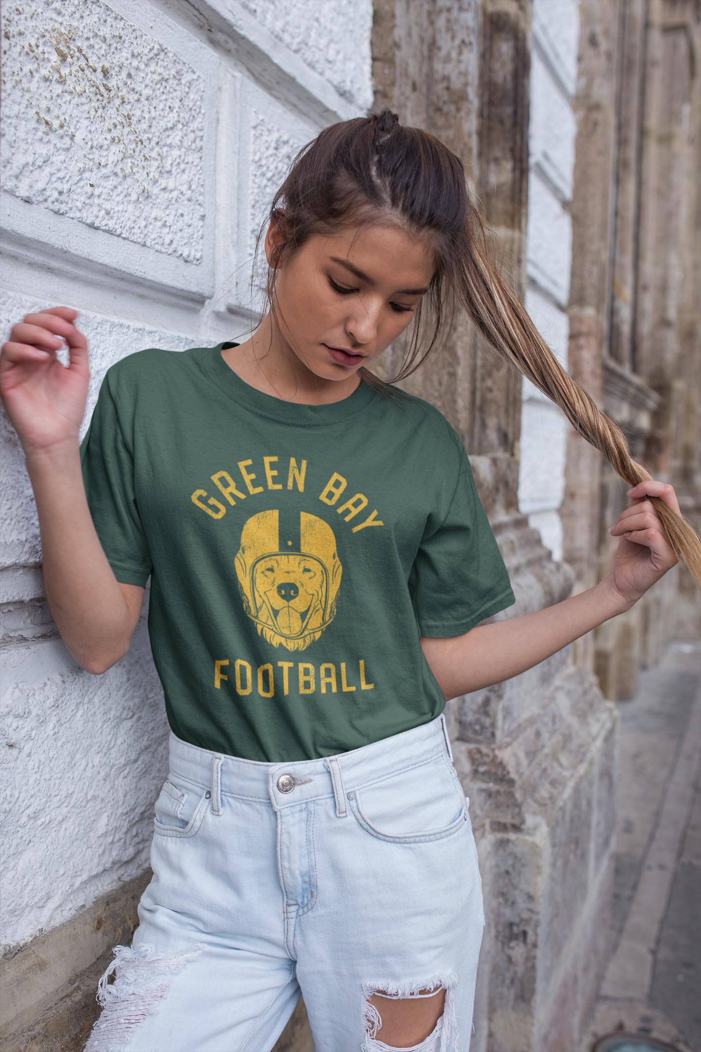 Green Bay Football Golden Retriever T-Shirt