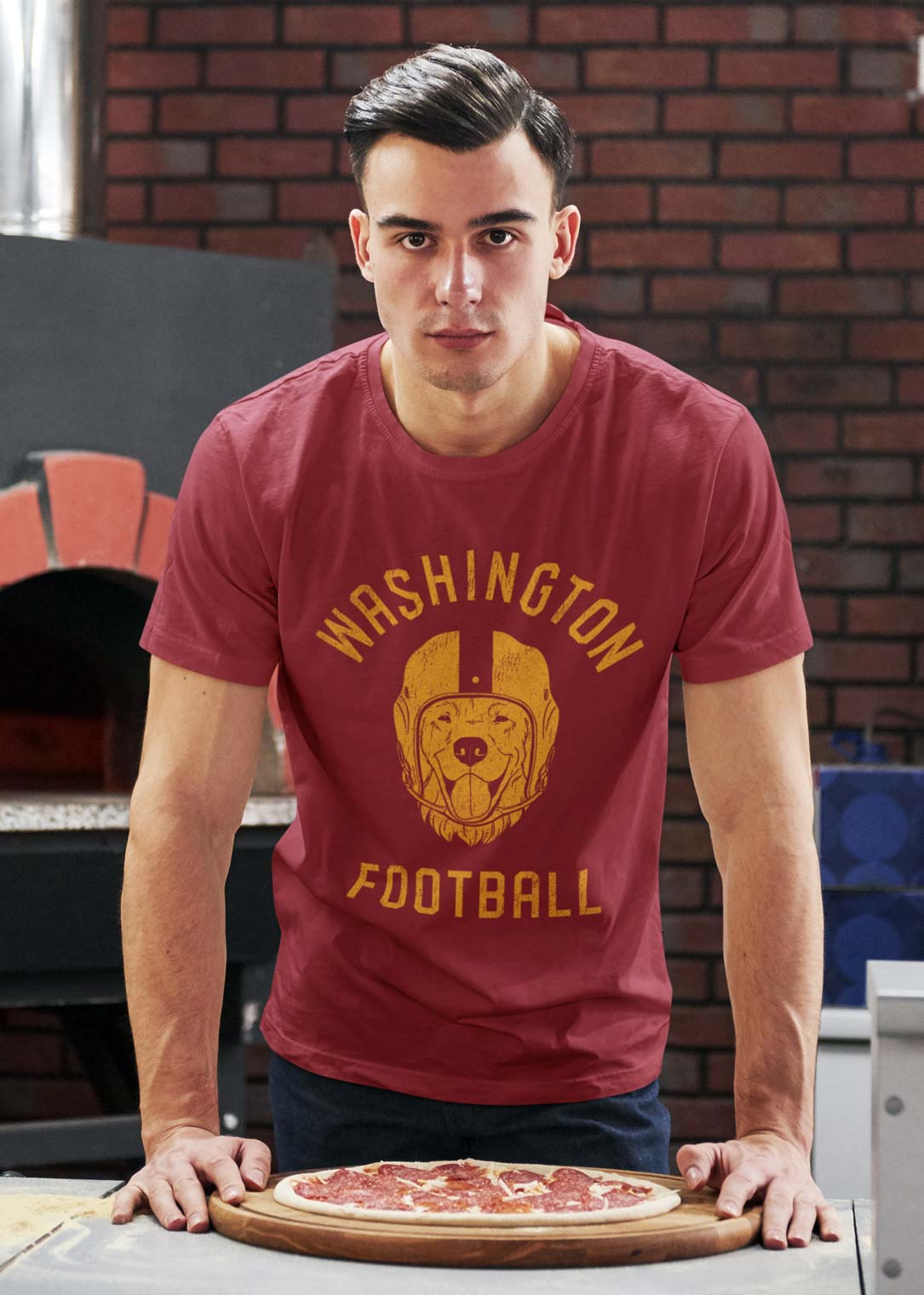 Pawz Republic Washington Football Golden Retriever T-Shirt 2XL