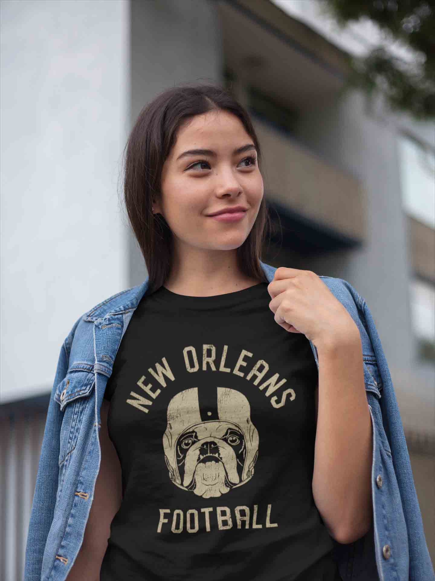New Orleans Football English Bulldog T-Shirt