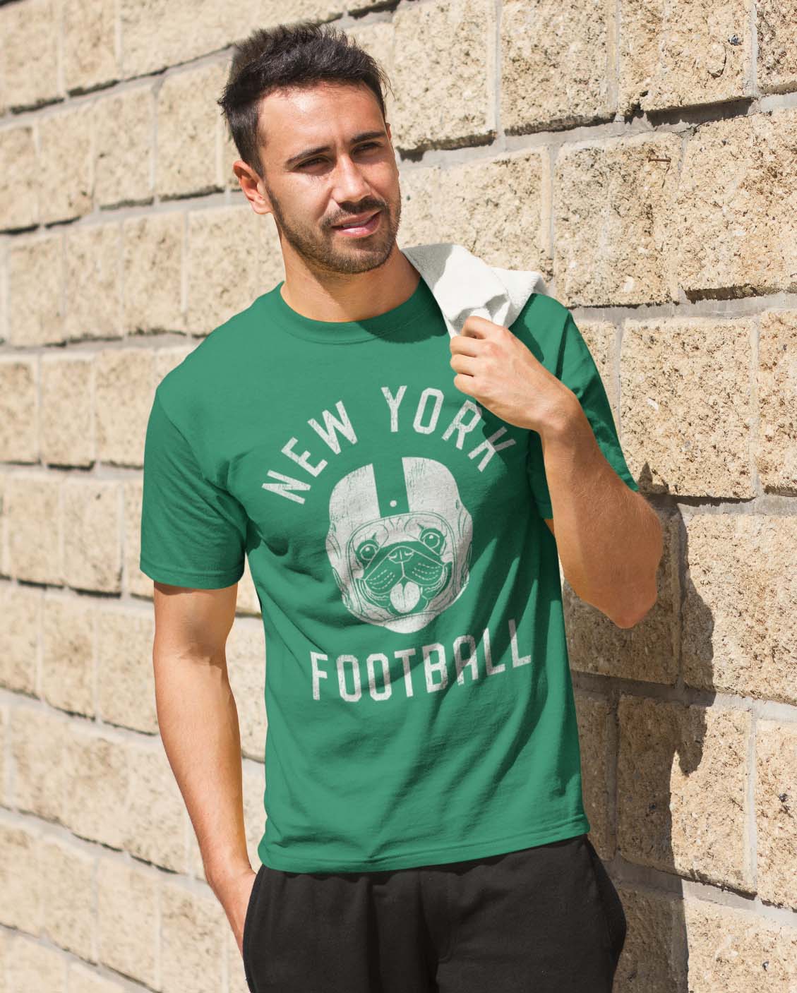New York Football Pug T-Shirt