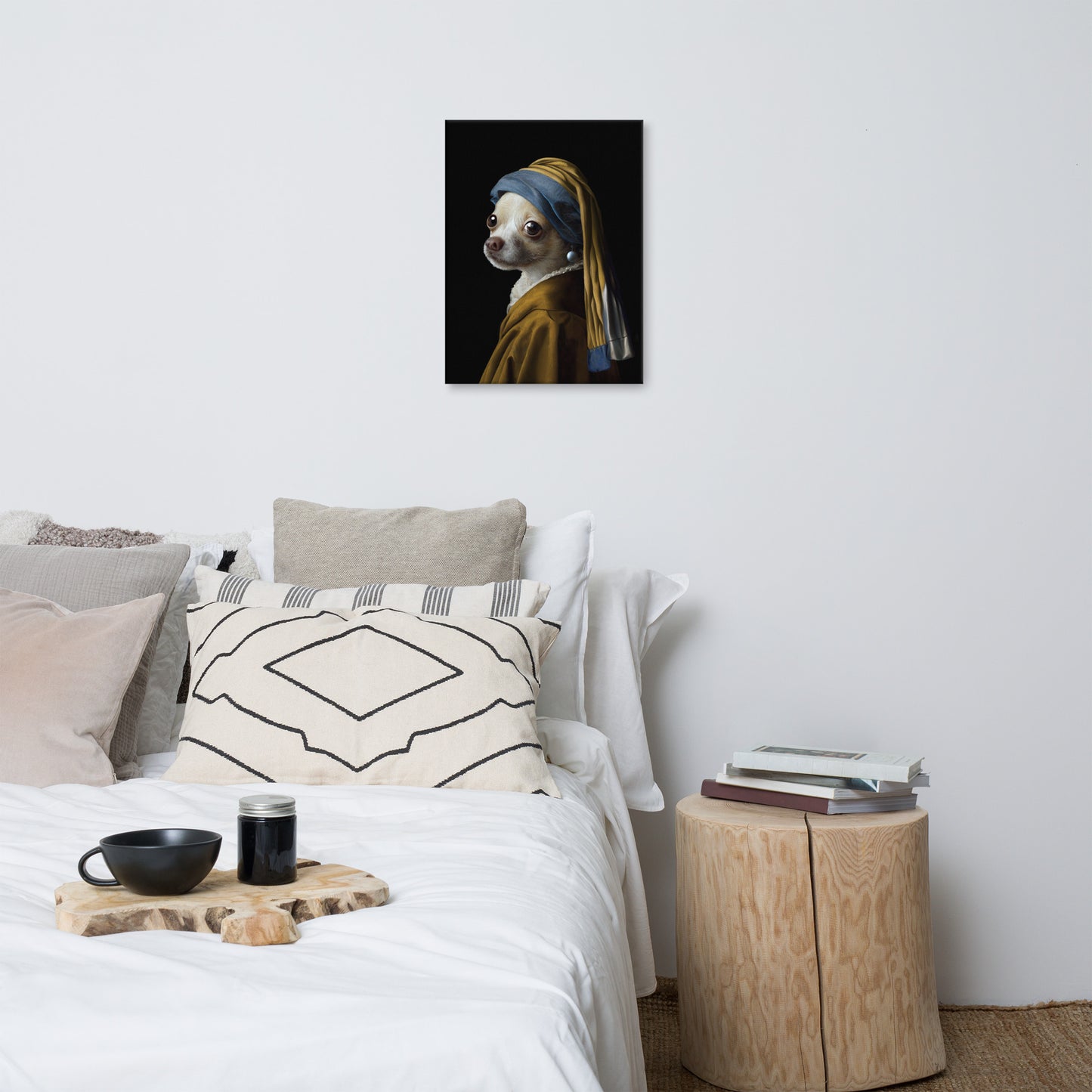 Girl with a Pearl Earring Chihuahua Canvas
