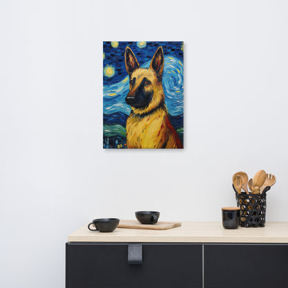 Starry Night German Shepherd Canvas