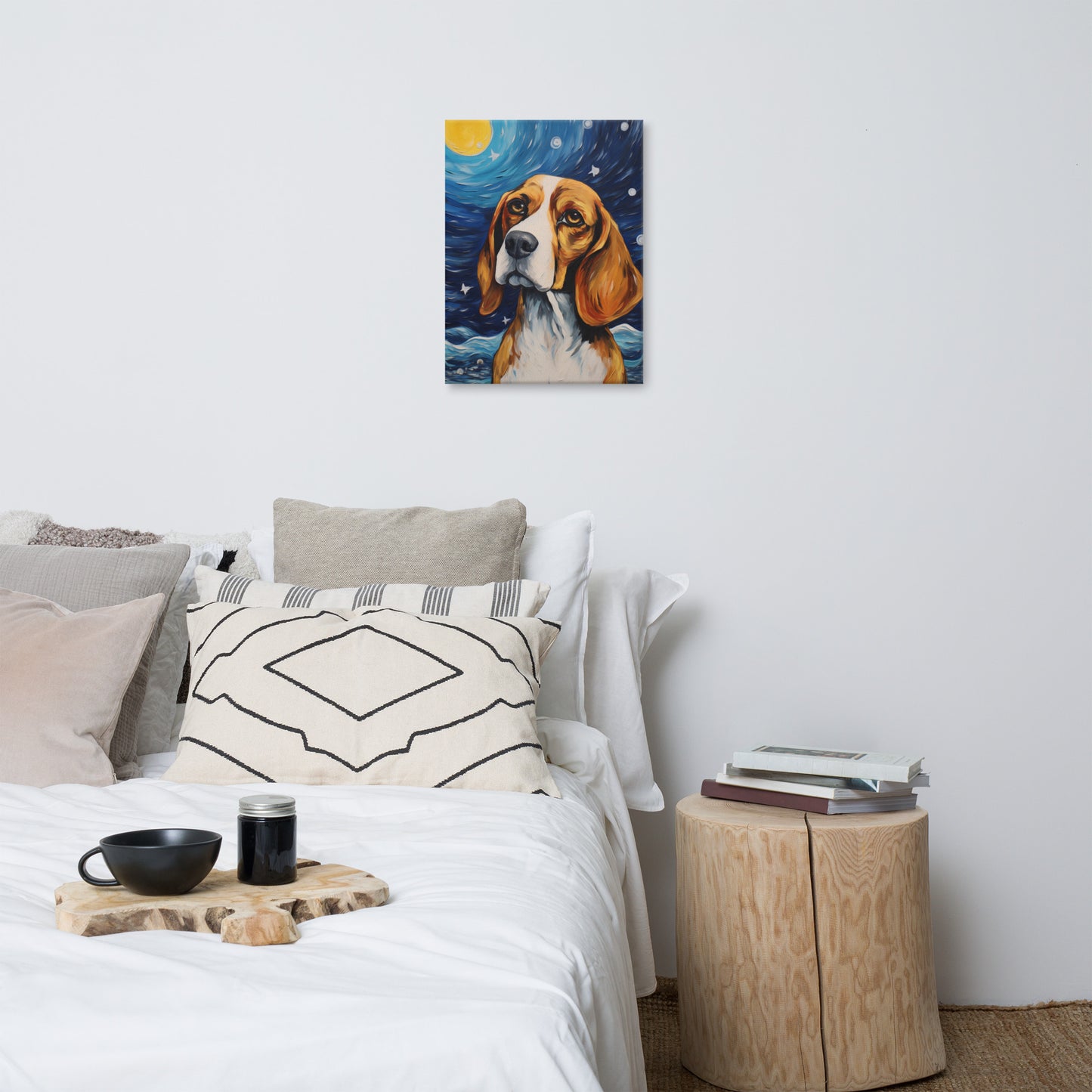 Starry Night Beagle Canvas