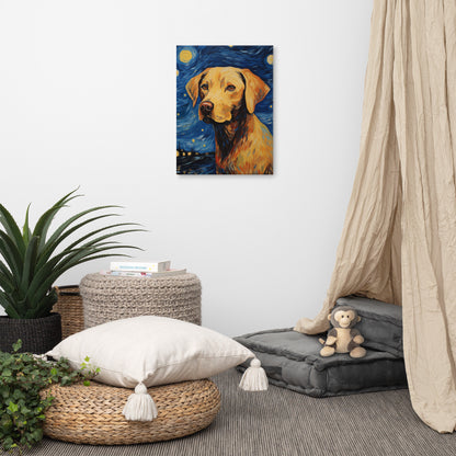Starry Night Labrador Canvas