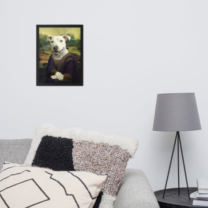 Mona Lisa Pitbull Framed Poster