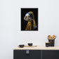 Girl with a Pearl Earring English Bulldog Framed Poster