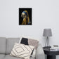 Girl with a Pearl Earring Pug Framed Poster