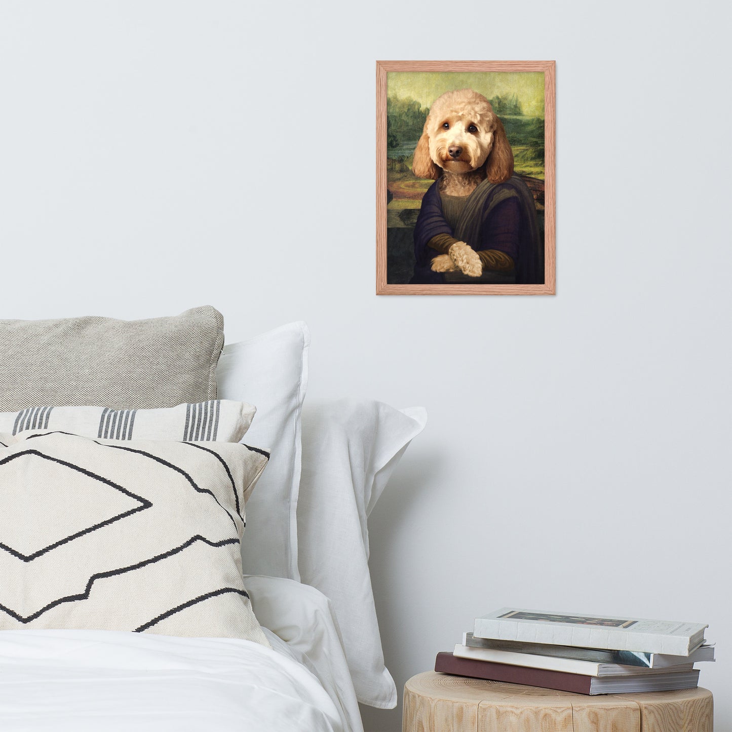 Mona Lisa Poodle Framed Poster