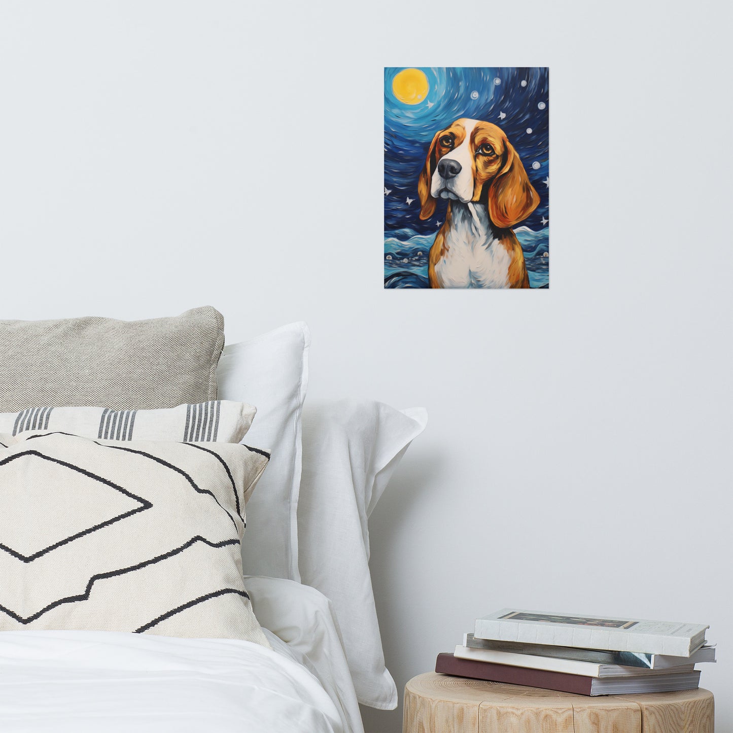 Starry Night Beagle Poster