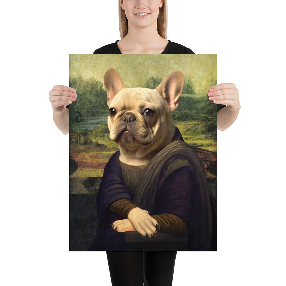 Mona Lisa French Bulldog Poster