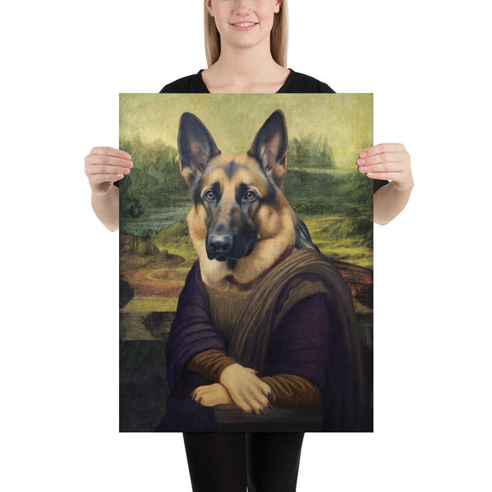 Mona Lisa German Shepherd Poster