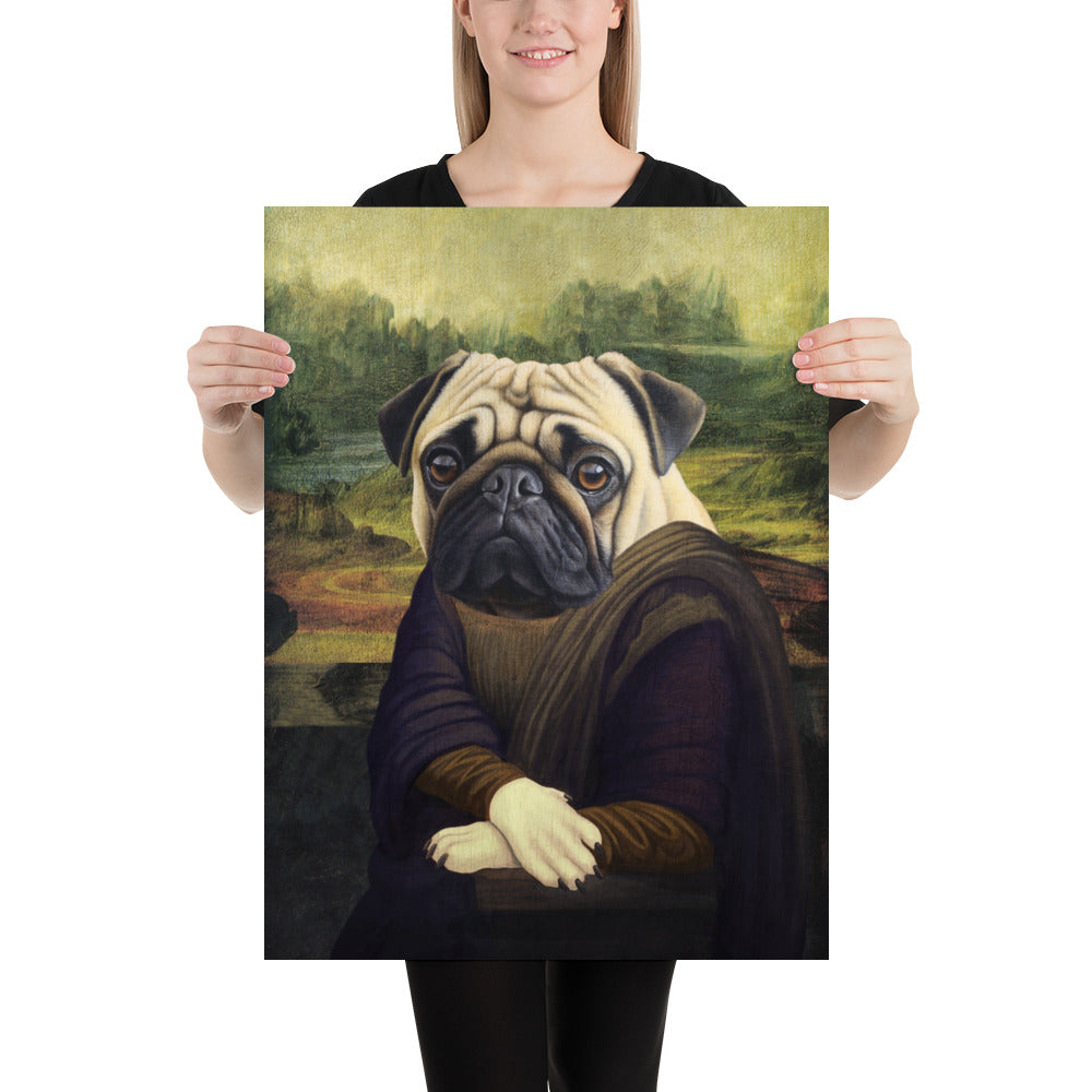 Mona Lisa Pug Poster