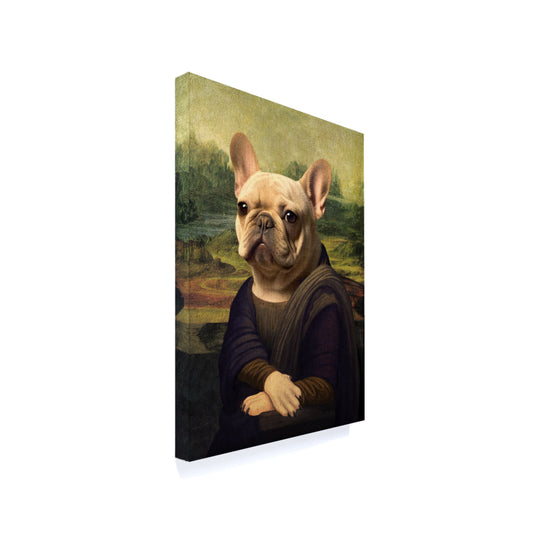 Mona Lisa French Bulldog Canvas