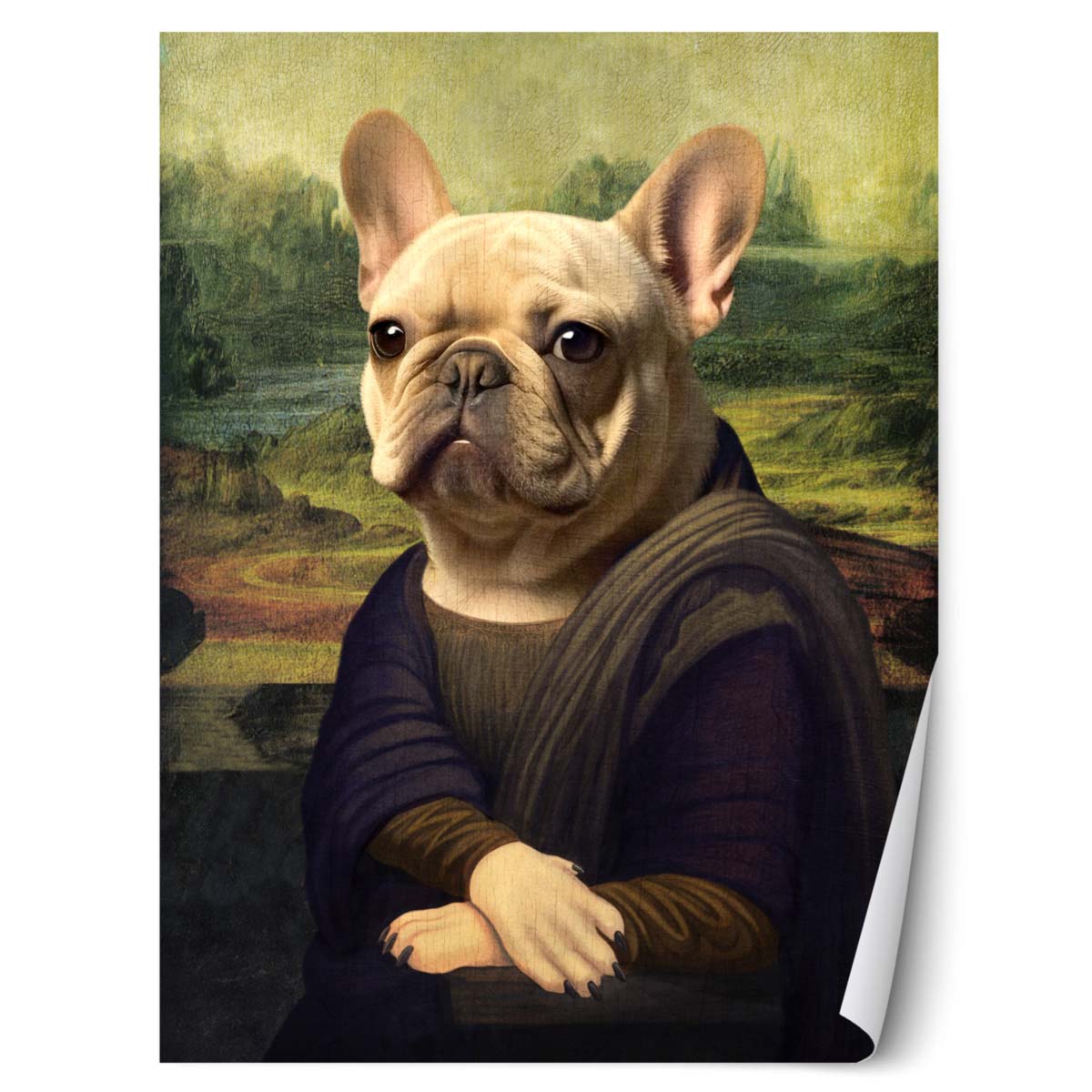 Mona Lisa French Bulldog Poster