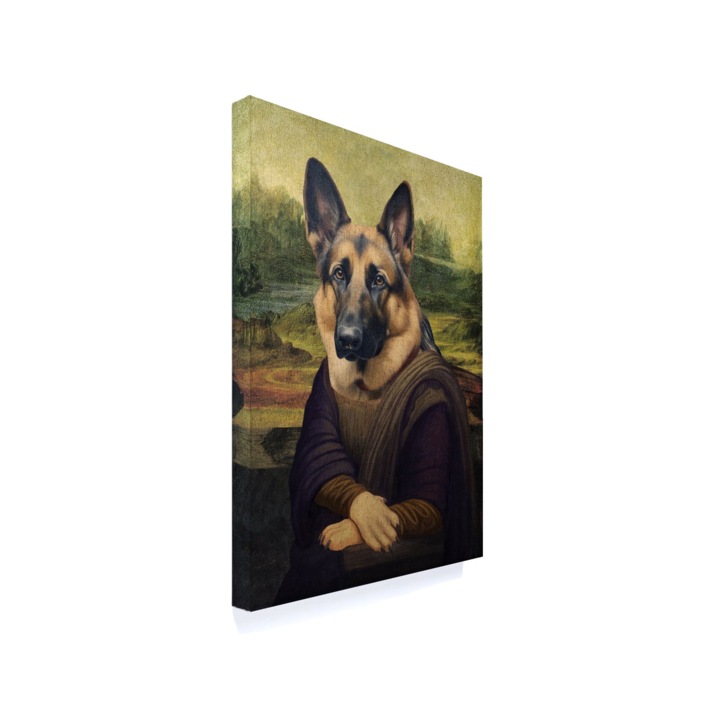 Mona Lisa German Shepherd Canvas