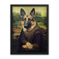 Mona Lisa German Shepherd Framed Poster