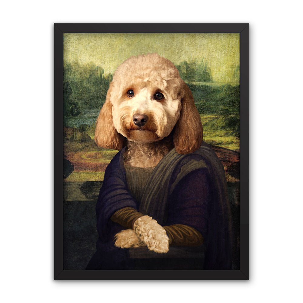 Mona Lisa Poodle Framed Poster