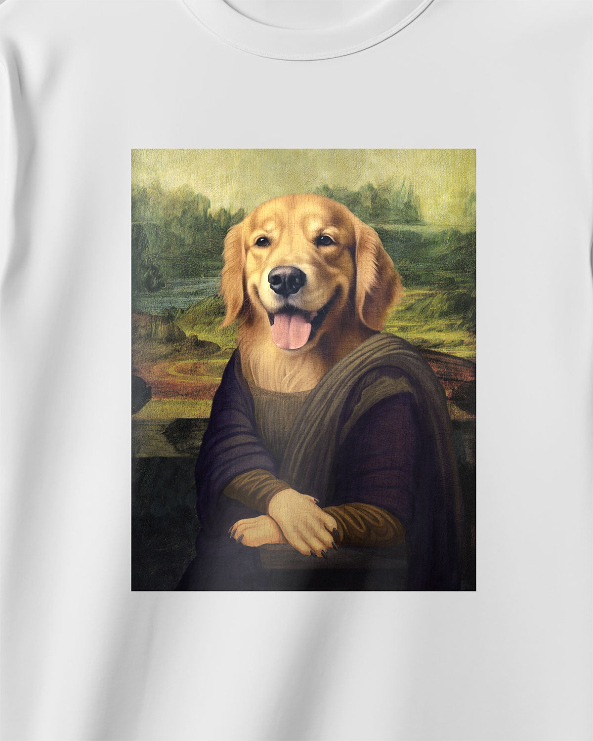 Mona Lisa Golden Retriever T-Shirt