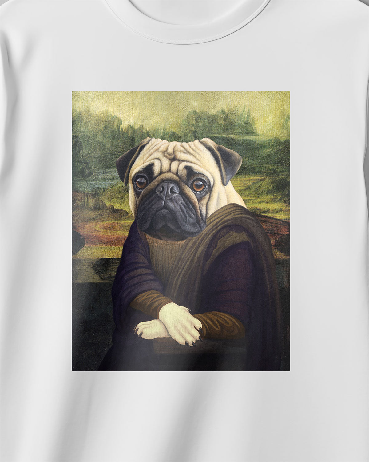 Mona Lisa Pug T-Shirt