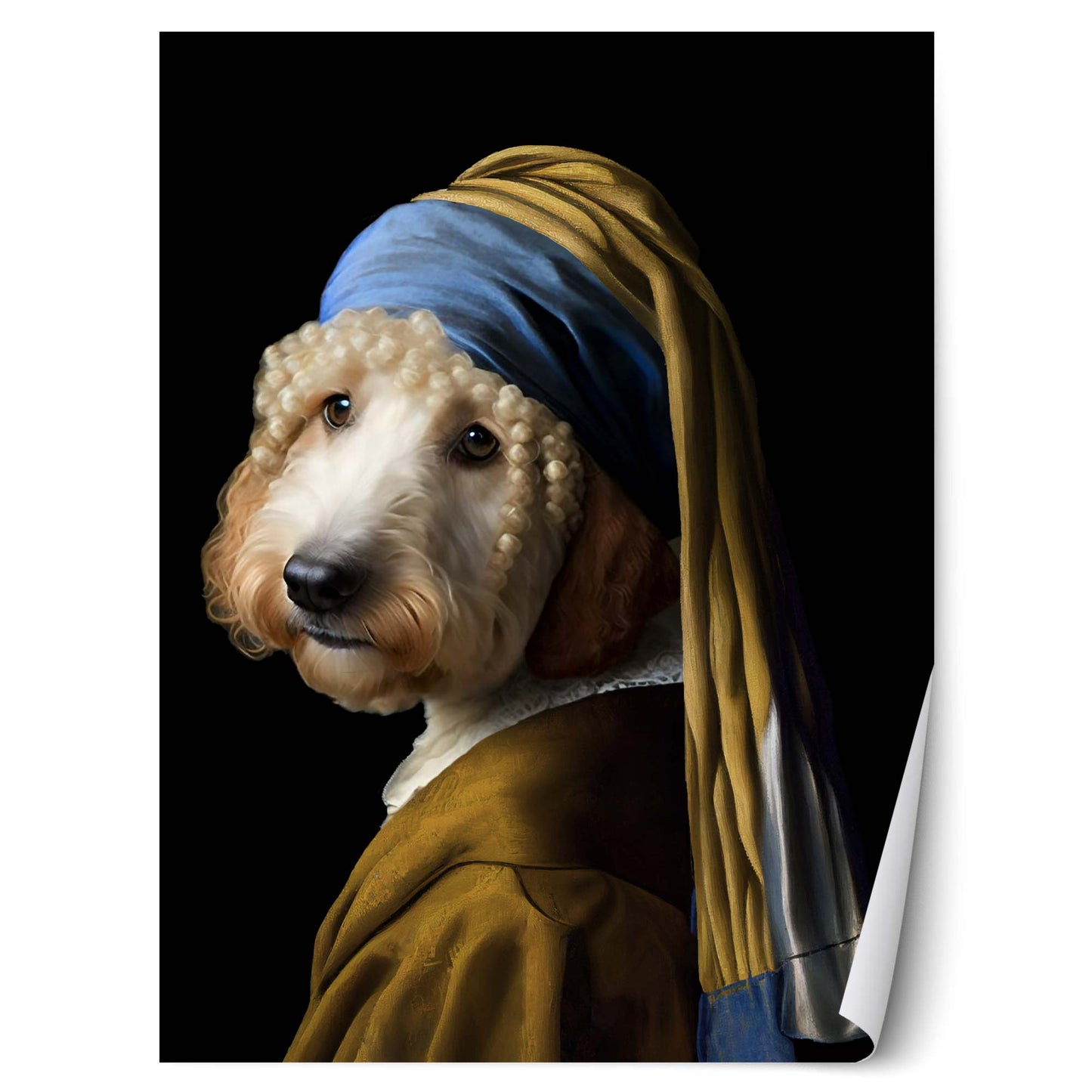 Girl with a Pearl Earing Poodle Poster