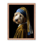 Girl with a Pearl Earring Poodle Framed Poster