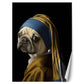 Girl with a Pearl Earring Pug Poster