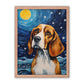 Starry Night Beagle Framed Poster