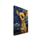 Starry Night Chihuahua Canvas