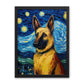 Starry Night German Shepherd Framed Poster