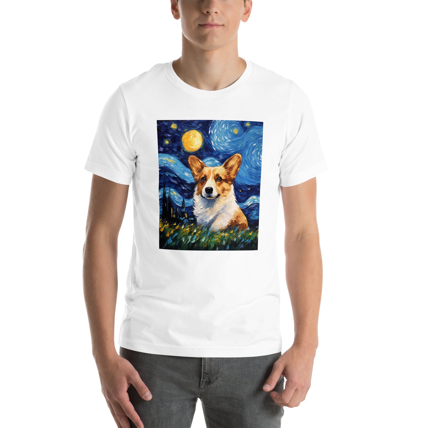 Starry Night Corgi T-Shirt