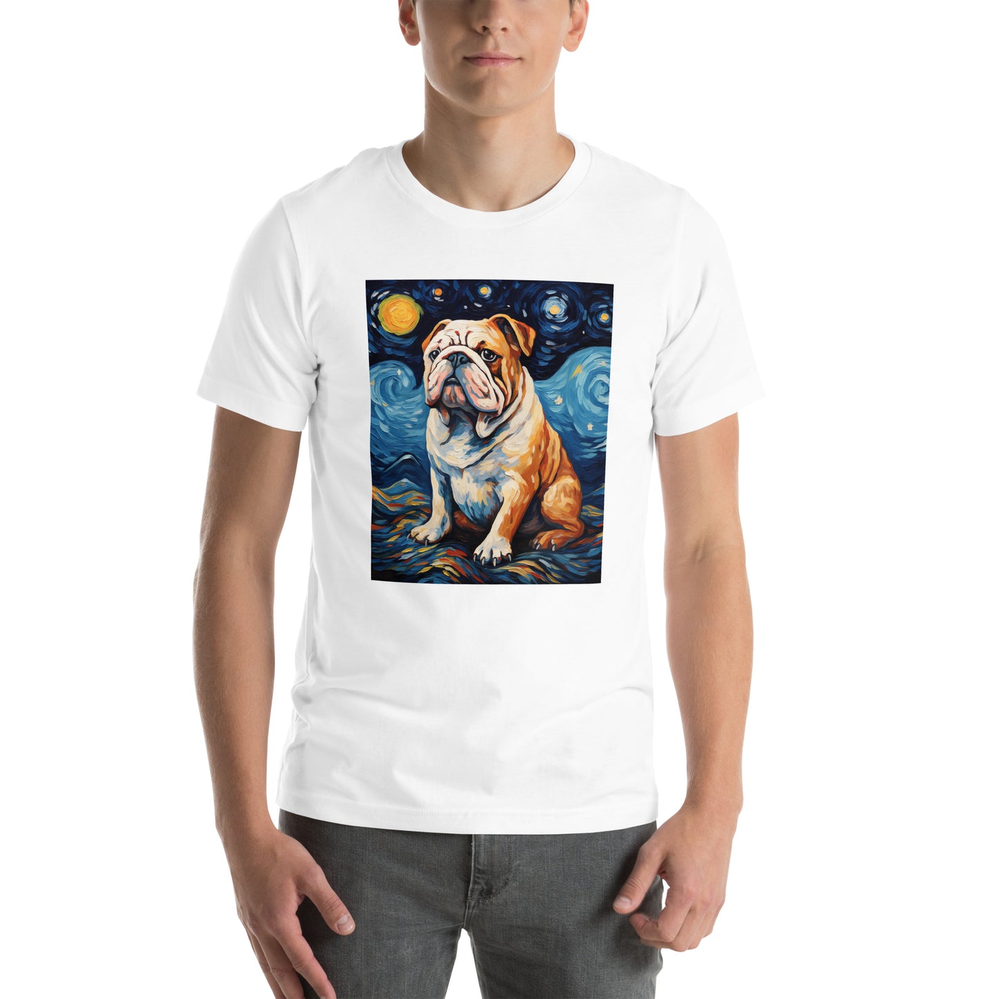 Starry Night English Bulldog T-Shirt
