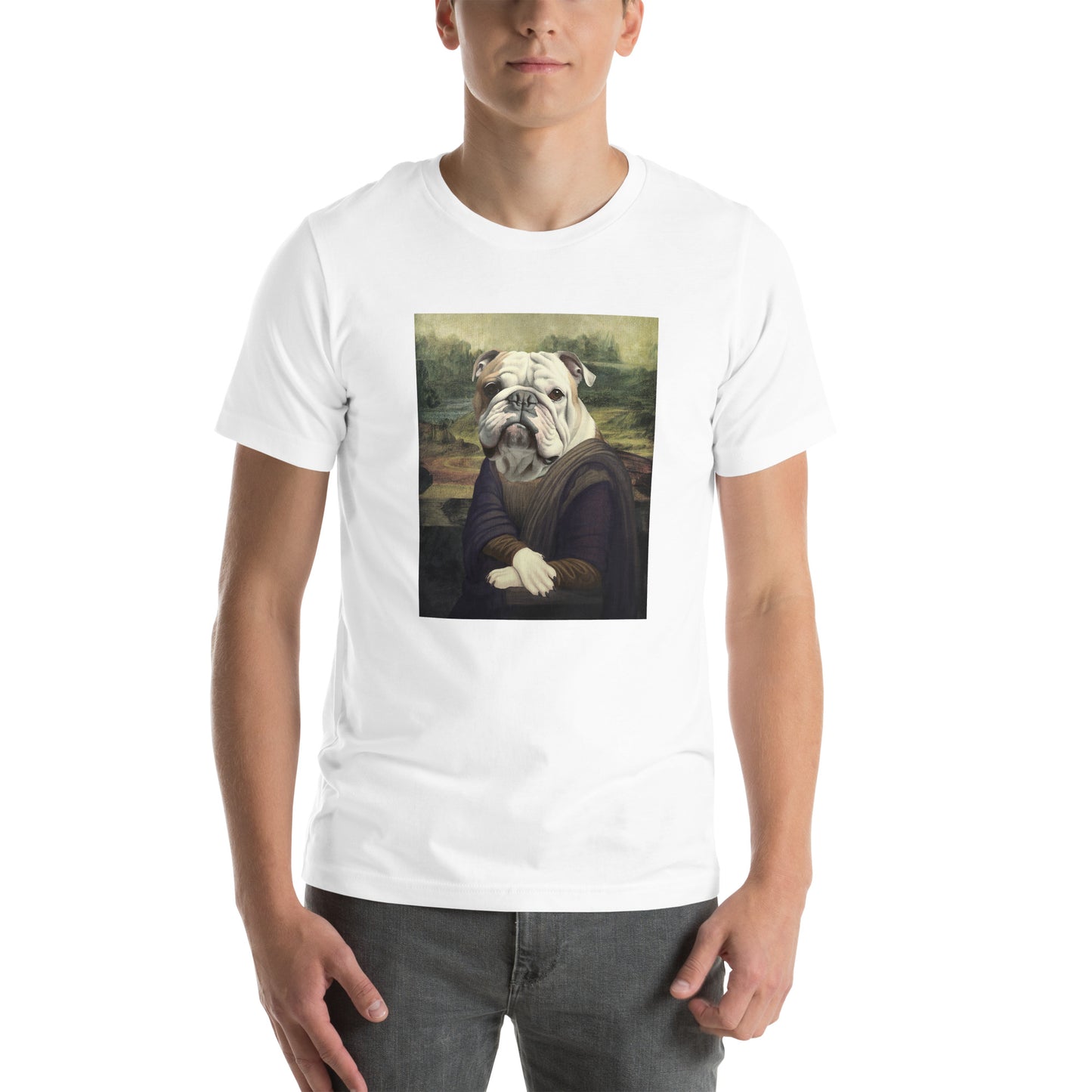 Mona Lisa English Bulldog T-Shirt