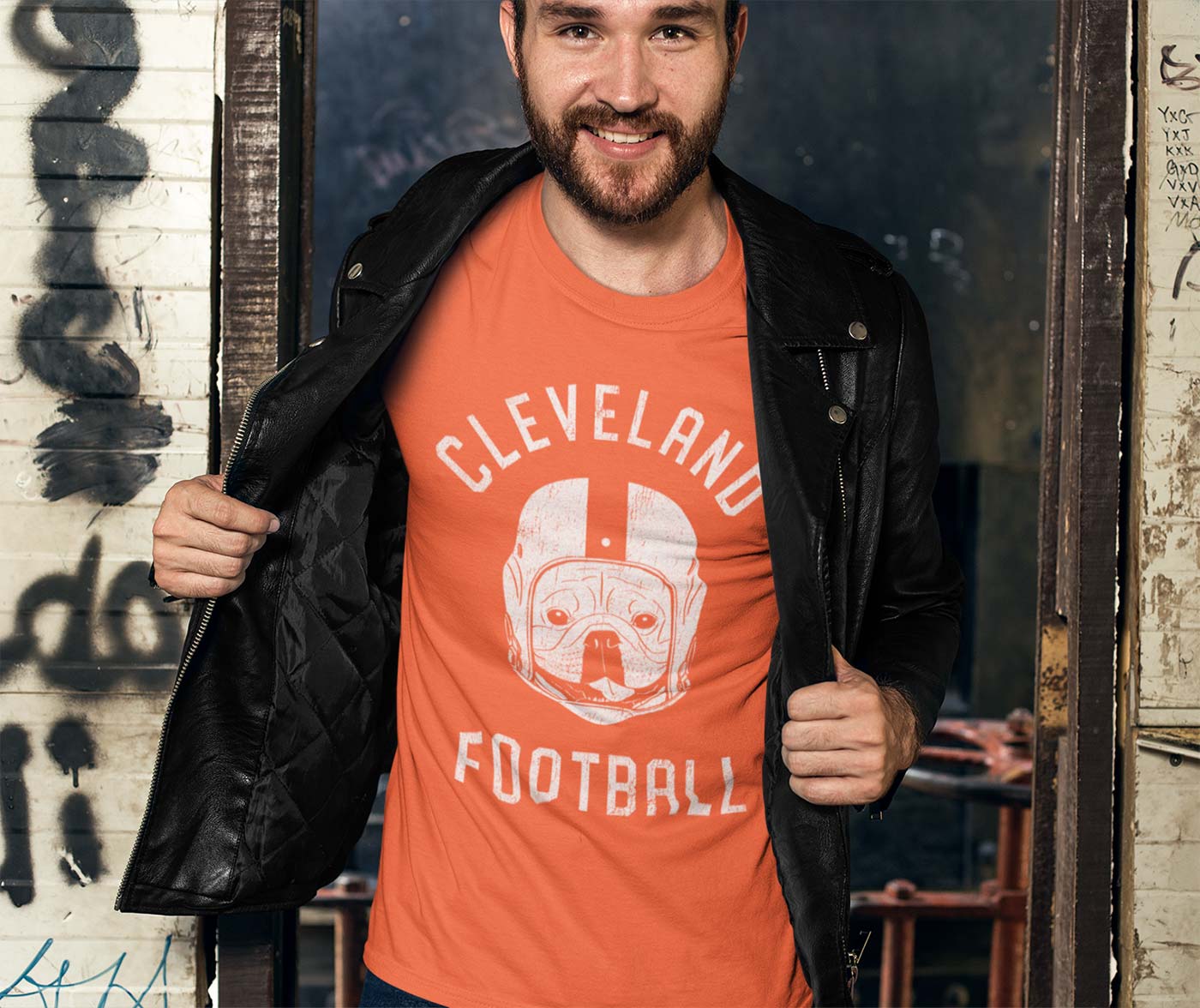 Cleveland Football French Bulldog T-Shirt