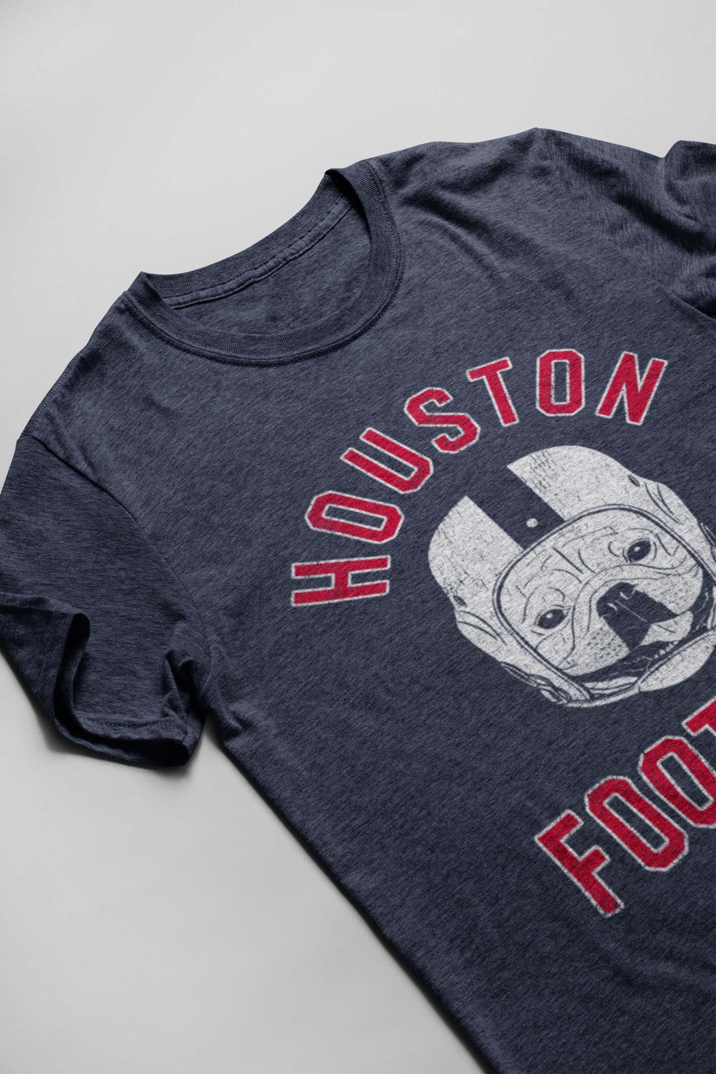 Houston Football French Bulldog T-Shirt