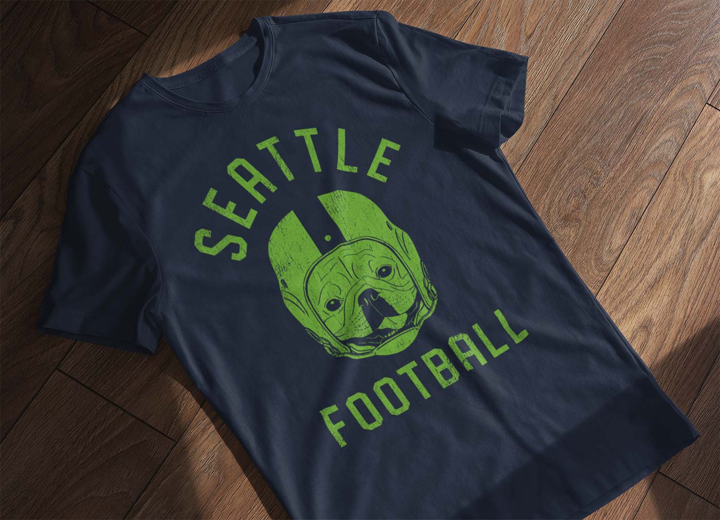 Seattle Football French Bulldog T-Shirt