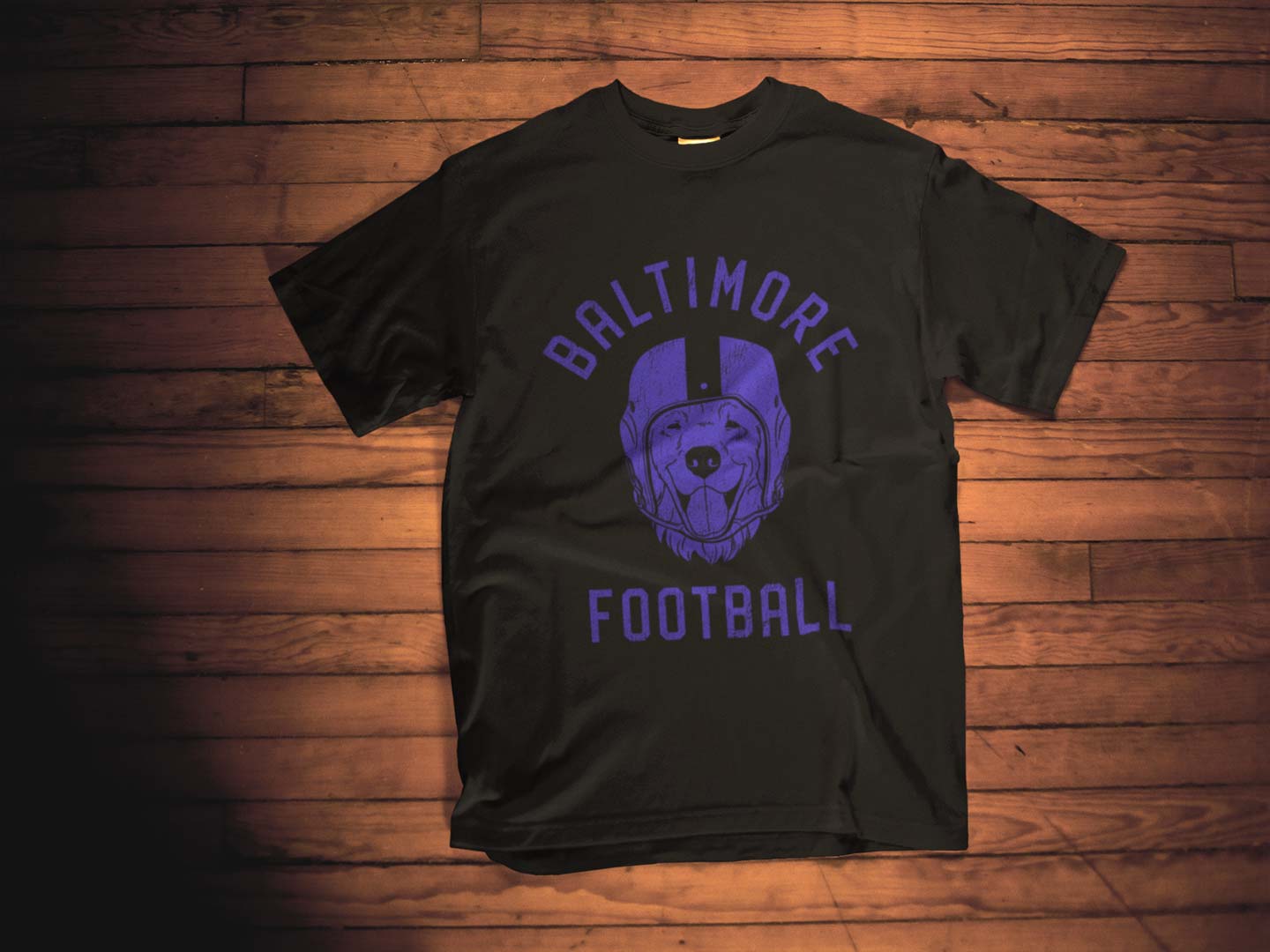 Baltimore Football Golden Retriever T-Shirt
