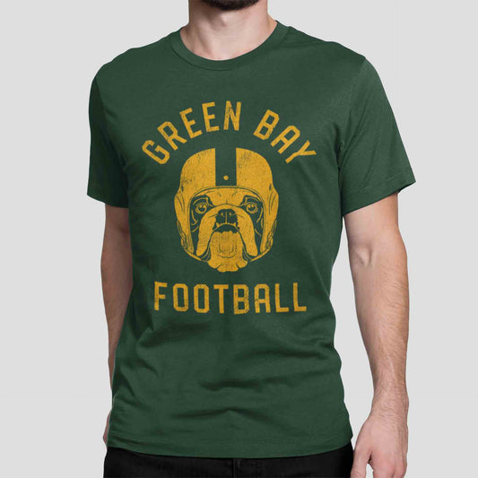 Green Bay Football English Bulldog T-Shirt
