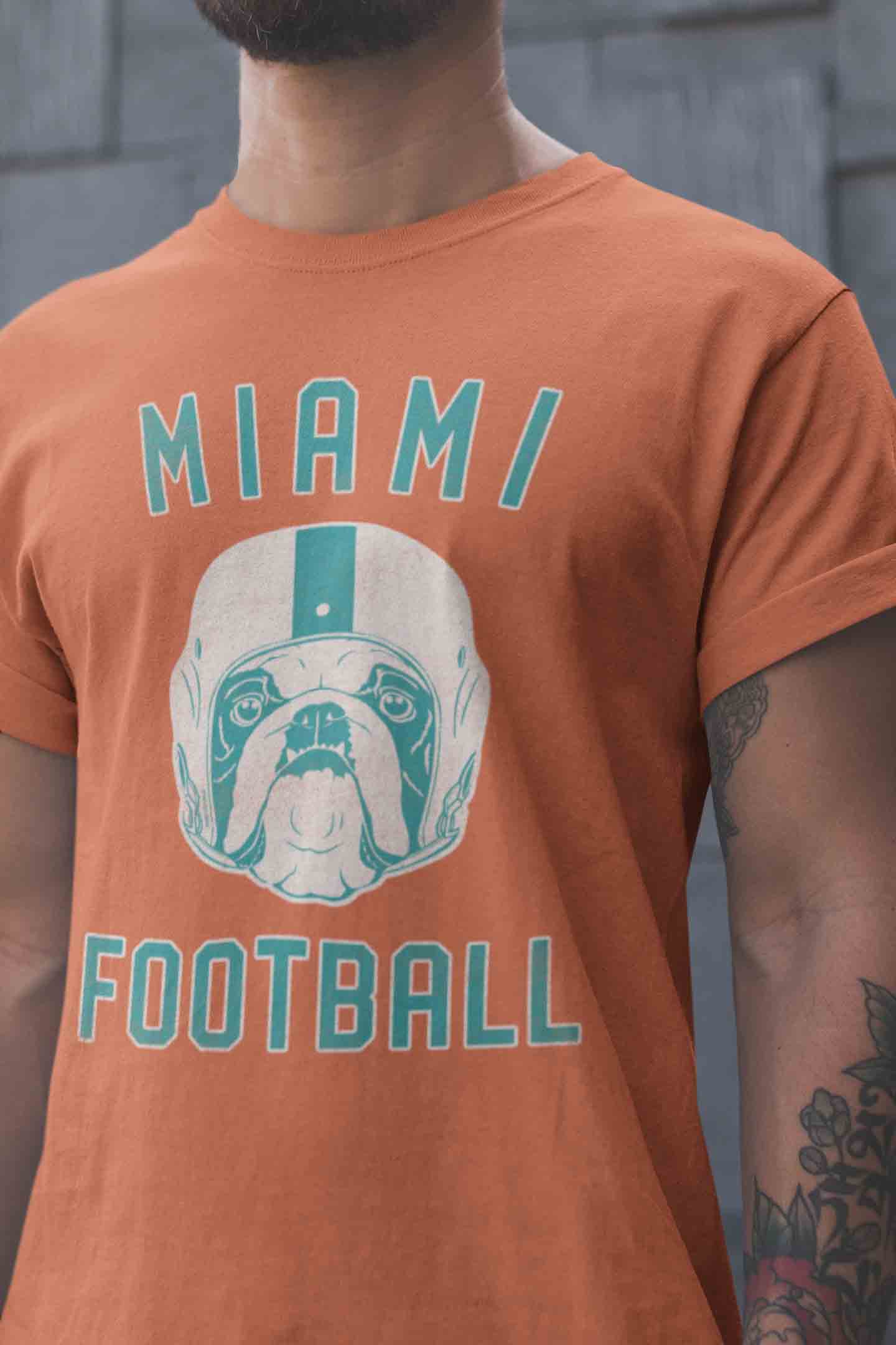 Miami Football English Bulldog T-Shirt