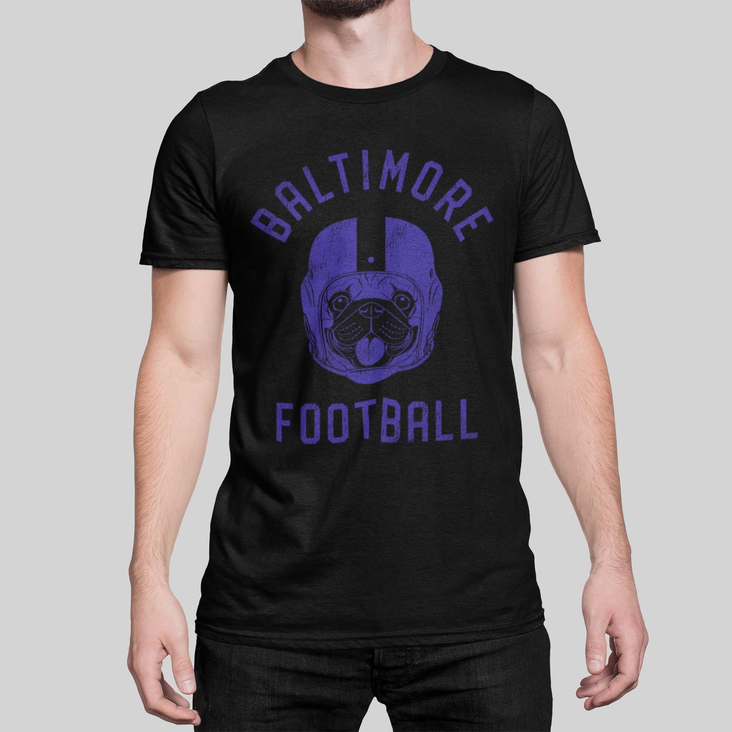 Baltimore Football Pug T-Shirt