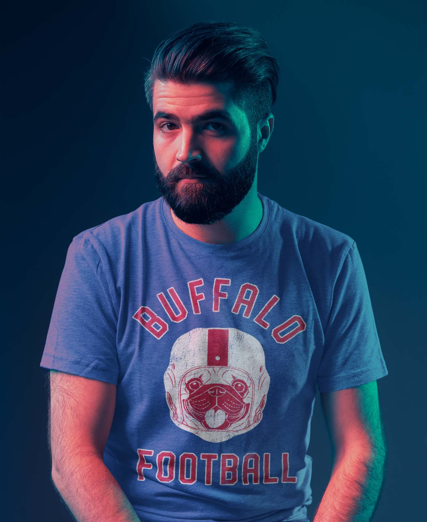 Buffalo Football Pug T-Shirt