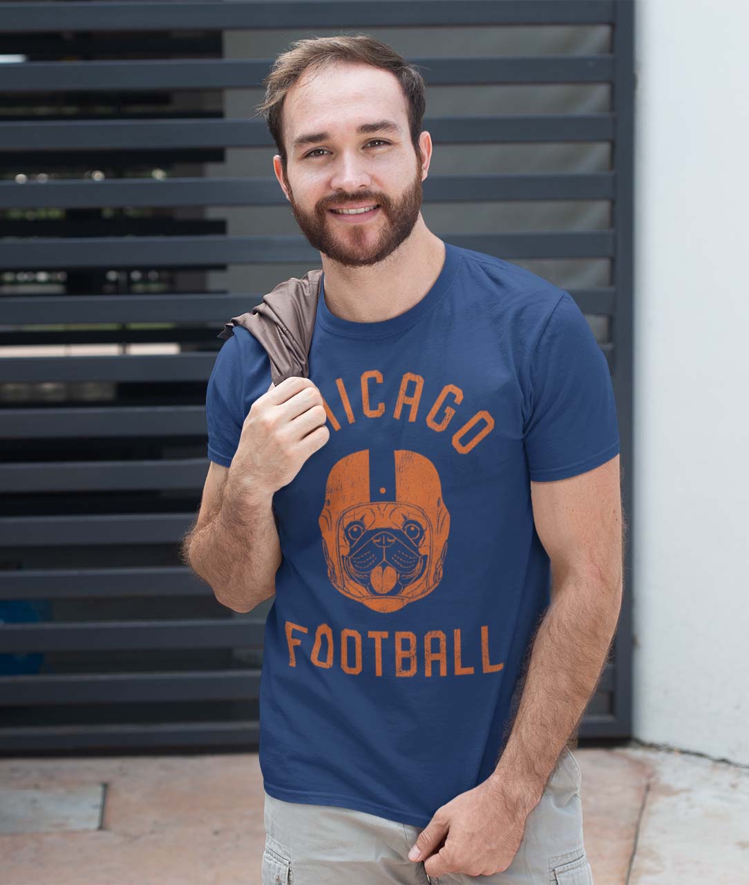 Chicago Football Pug T-Shirt