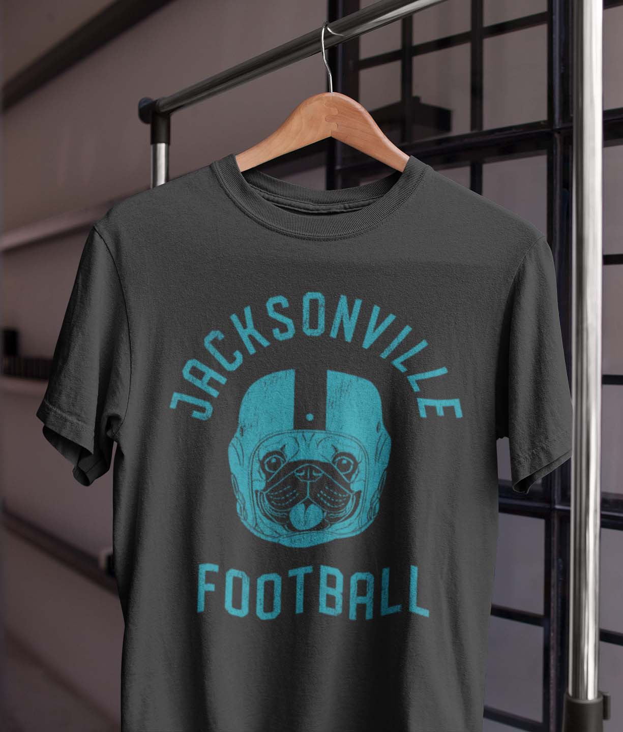 Jacksonville Football Pug T-Shirt