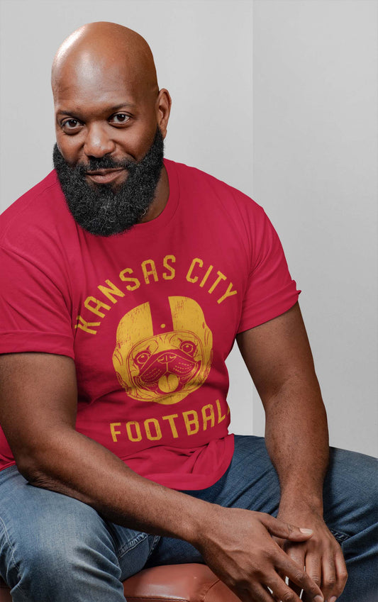 Kansas City Football Pug T-Shirt