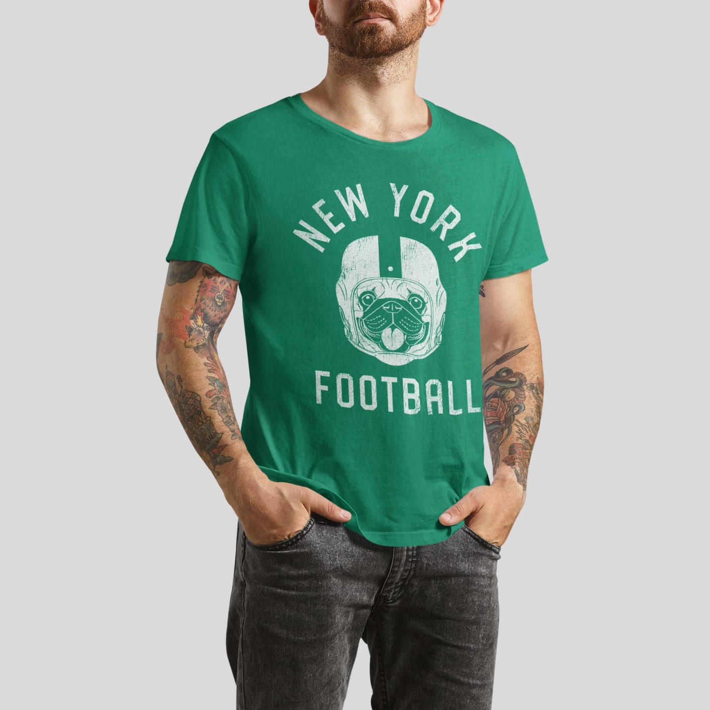 New York Football Pug T-Shirt