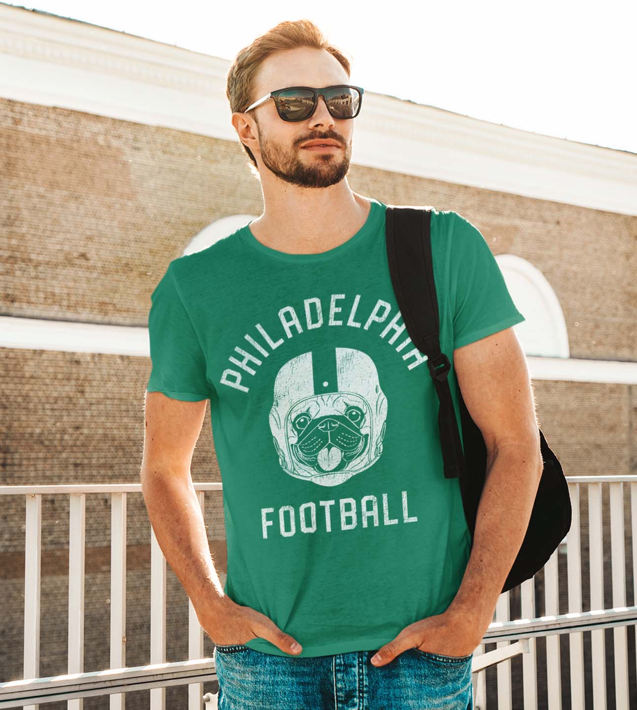 Philadelphia Football Pug T-Shirt