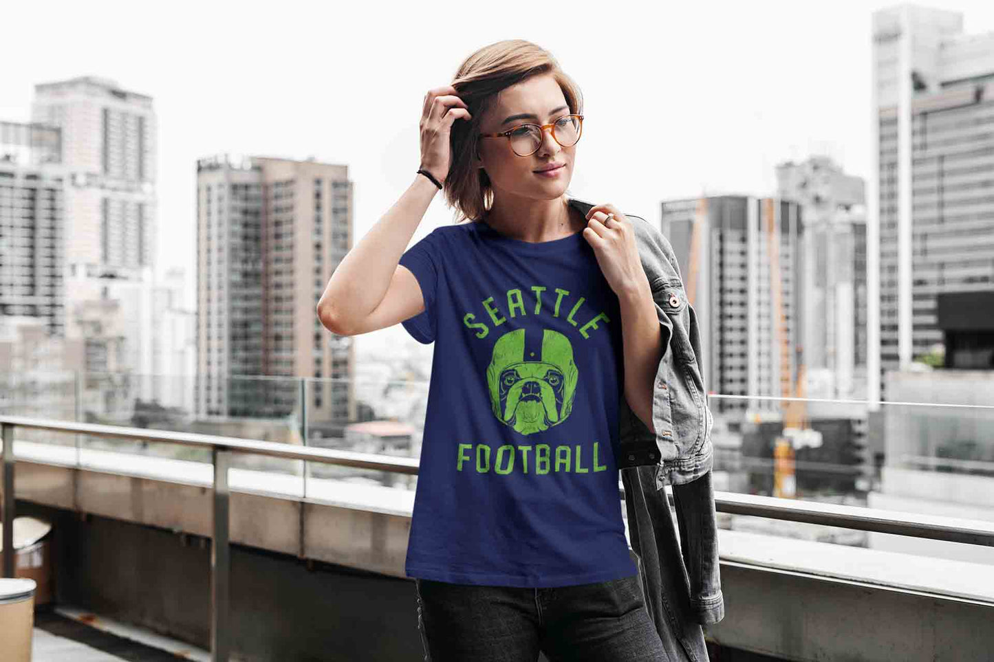 Seattle Football English Bulldog T-Shirt